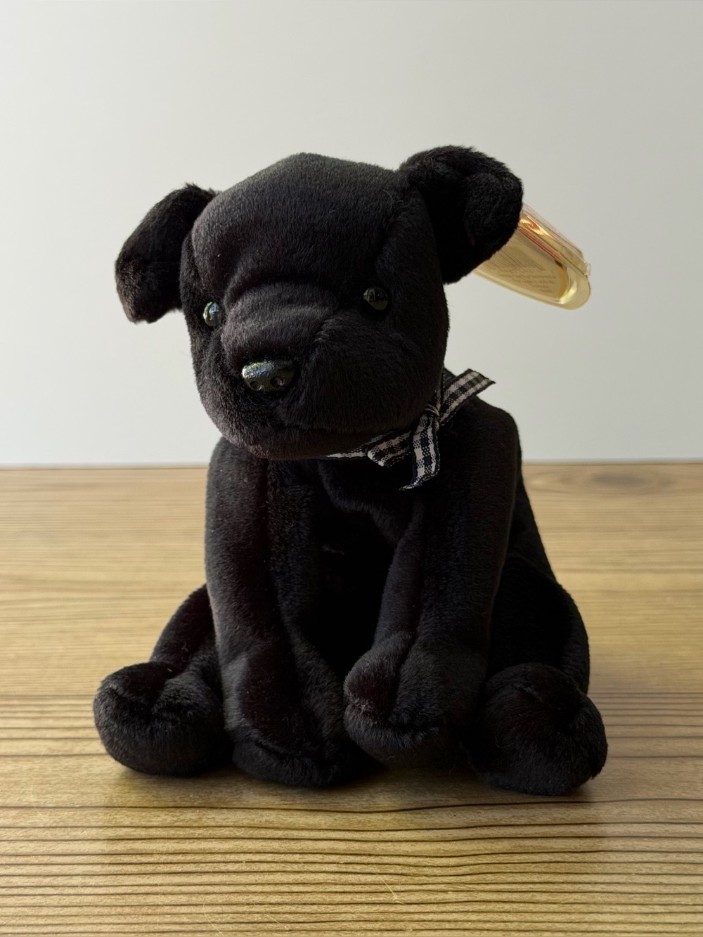 Ty Beanie Baby Black Lab Puppy Dog Luke 5”Vintage 1998